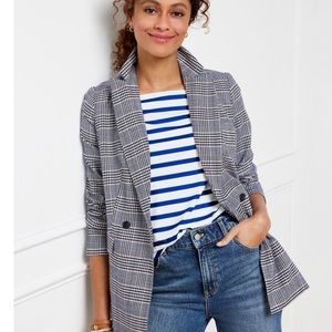 Talbots HOUNDSTOOTH BLAZER Jacket size 6P 6 petite